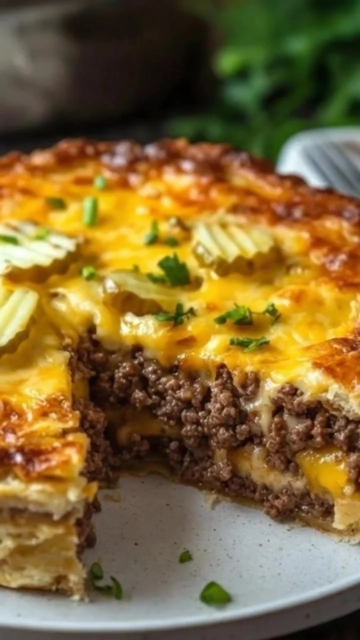 Cheesy Baked Beef Pie