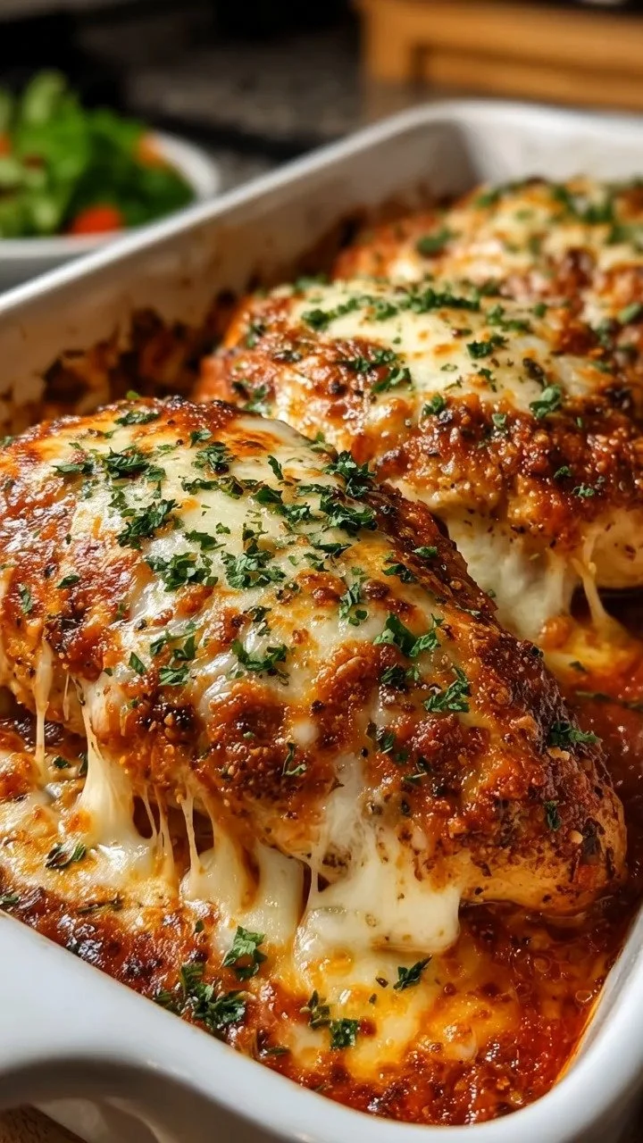 Cheesy Baked Chicken Parmesan