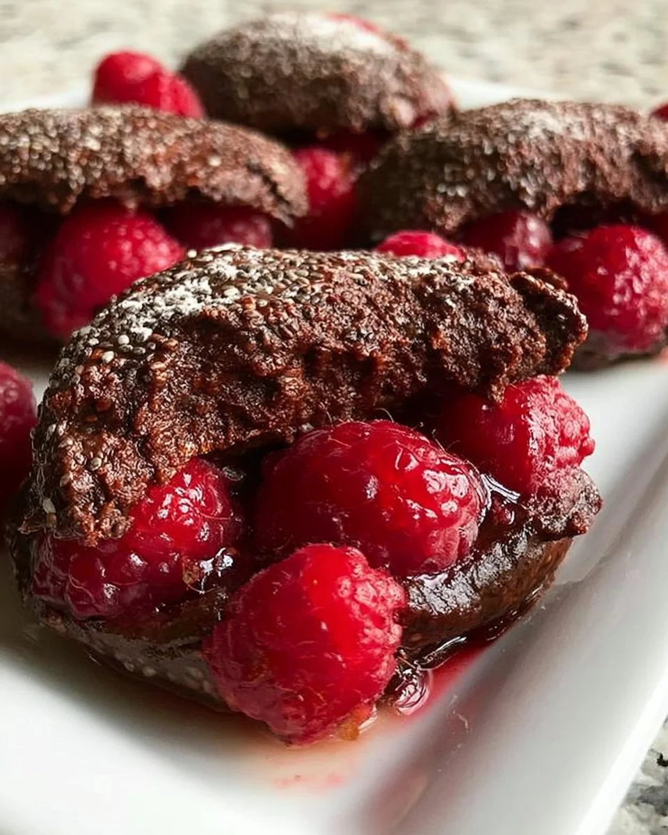 Chocolate Chia Raspberry Freezer Bites