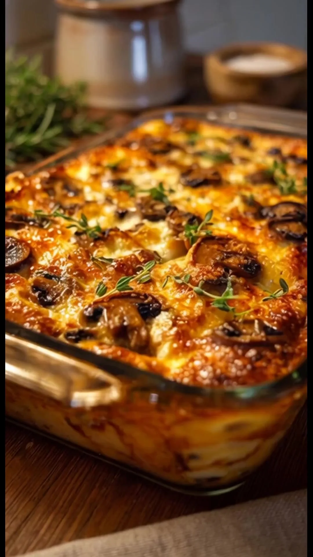 Creamy Chicken Mushroom Potato Casserole