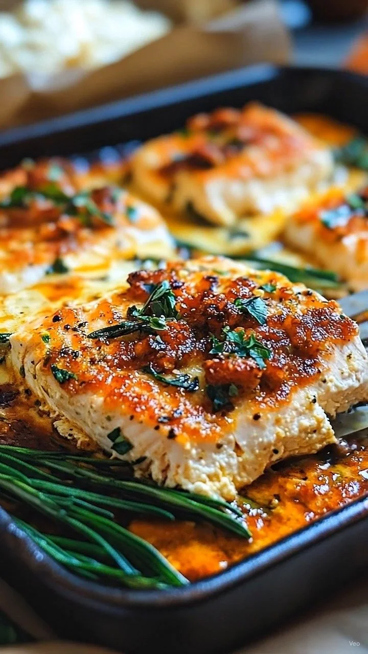 Creamy Garlic Herb Baked Fish