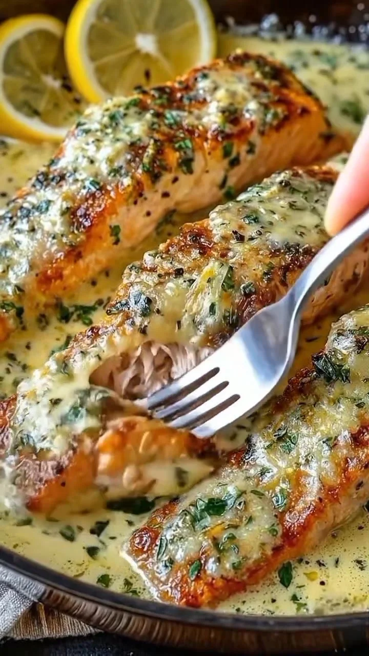 Creamy Lemon Garlic Butter Salmon