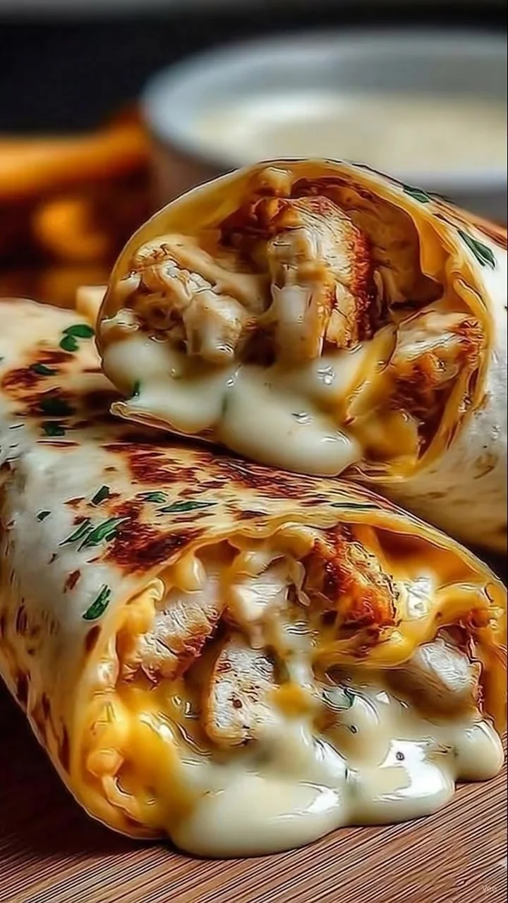 Crispy Cheesy Chicken Wraps