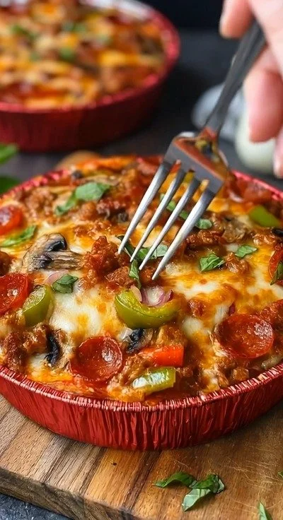 Easy Low-Carb Crustless Pizza Bowl