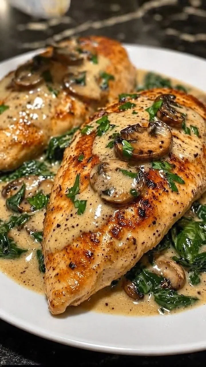 Melt-in-Your-Mouth Creamy Mushroom Chicken