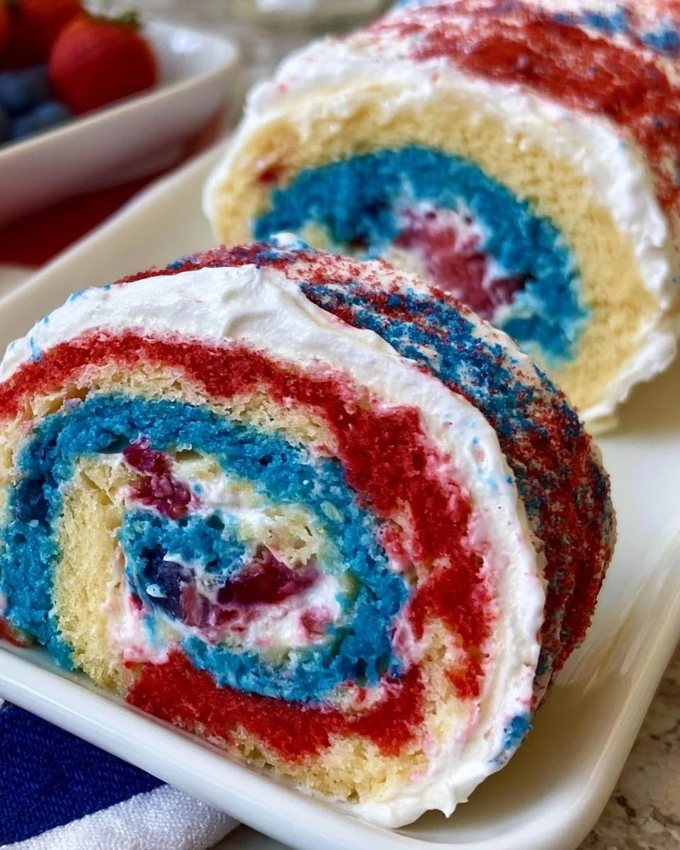 Patriotic Jelly Roll Cake