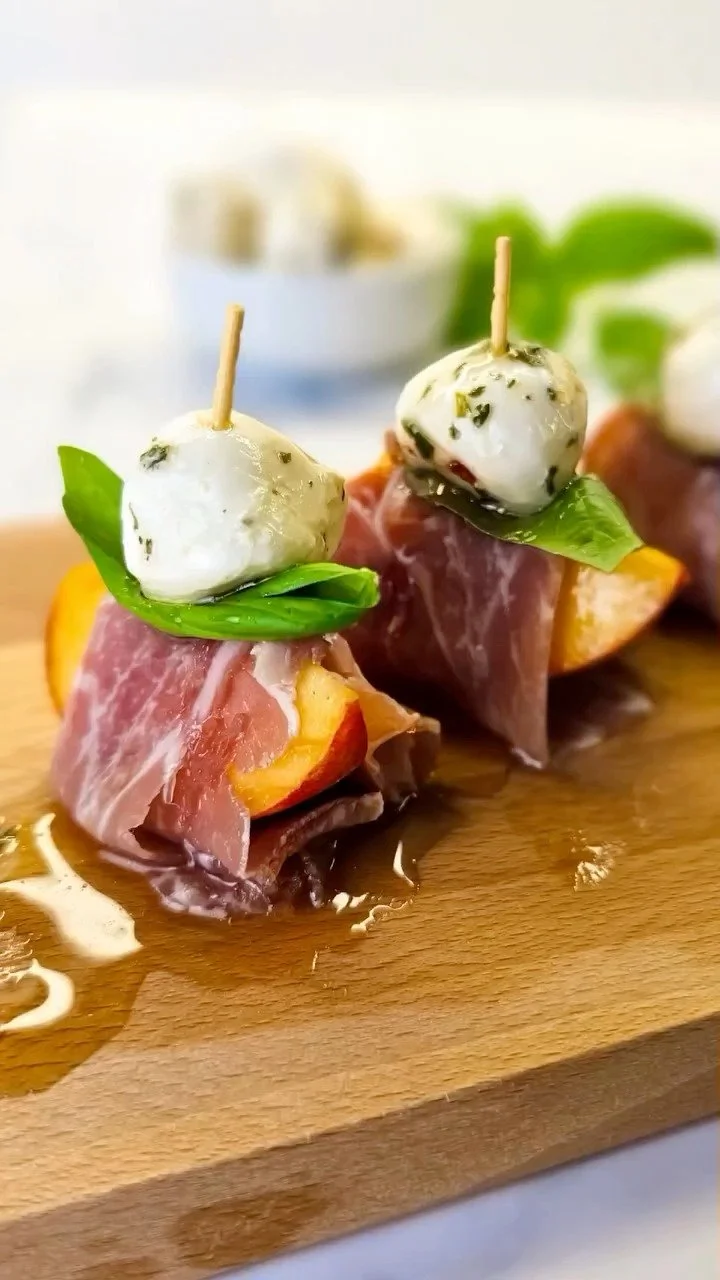 Peach Prosciutto Bites