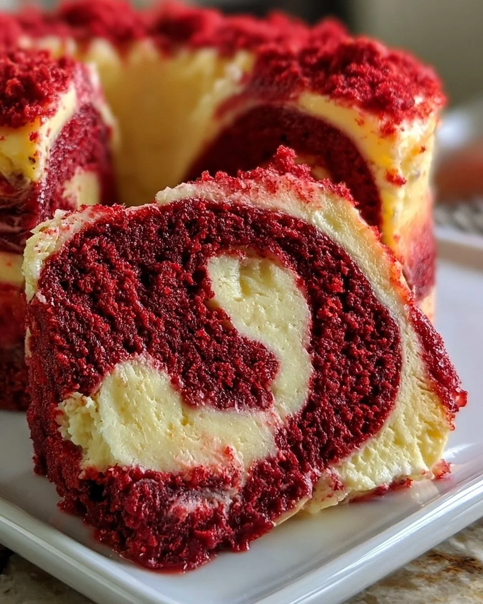 Red Velvet Cheesecake Swirl Cake