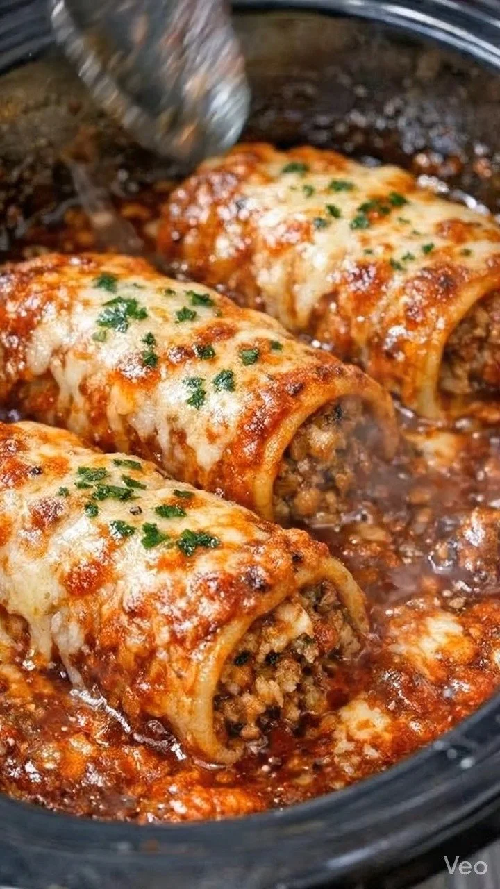 Slow-Cooker Baked Manicotti