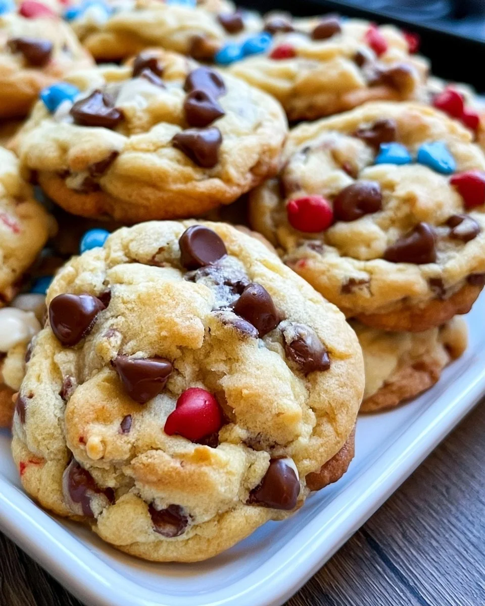 The Best 4th of July Chocolate Chip Cookies