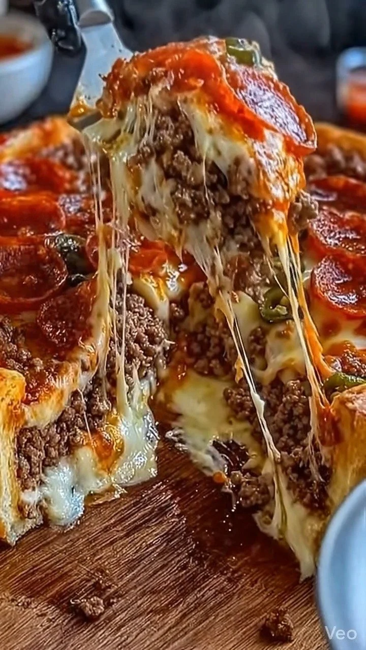 Ultimate Loaded Deep Dish Pizza