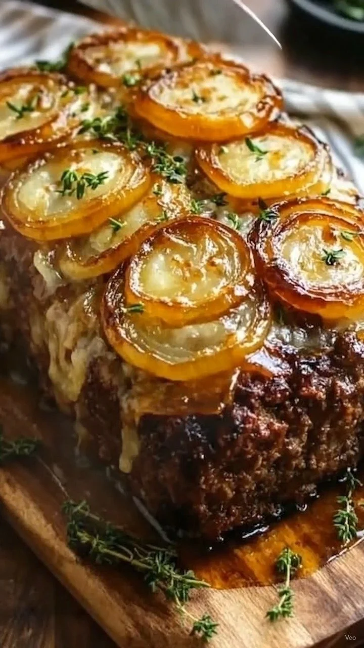 Caramelized Onion Beef Meatloaf