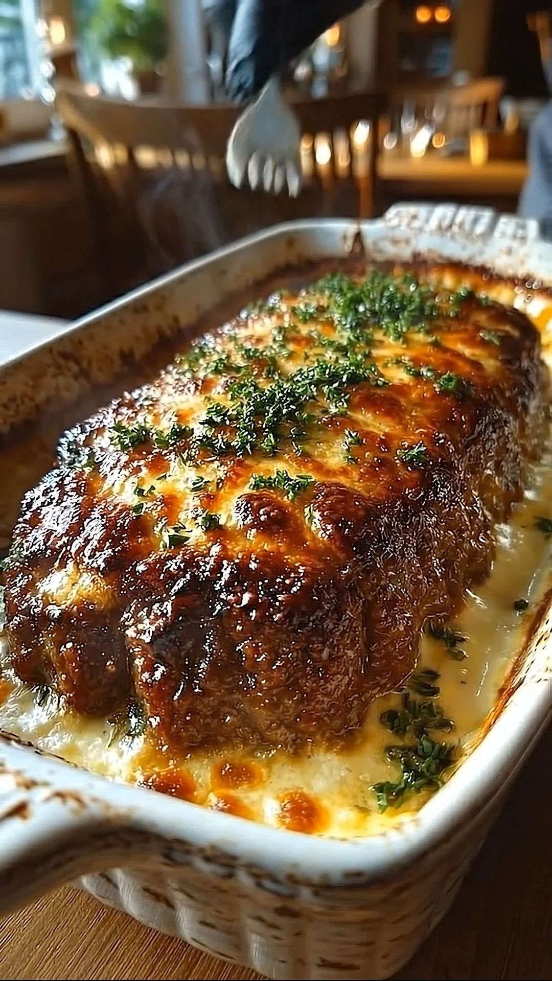 Cheesy Garlic Beef Roast Casserole