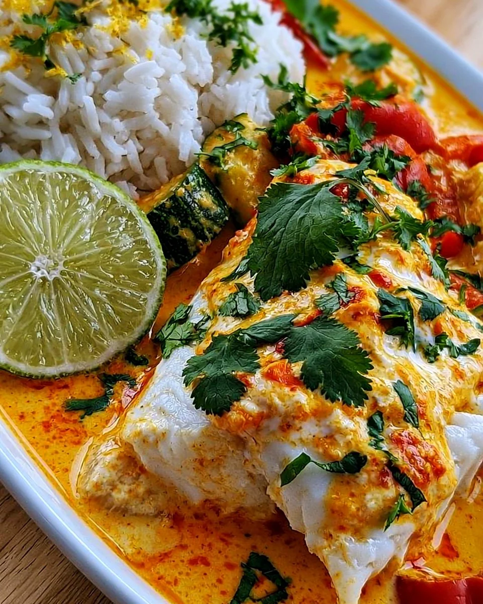 Creamy Fish Curry with Coconut Milk and Lime