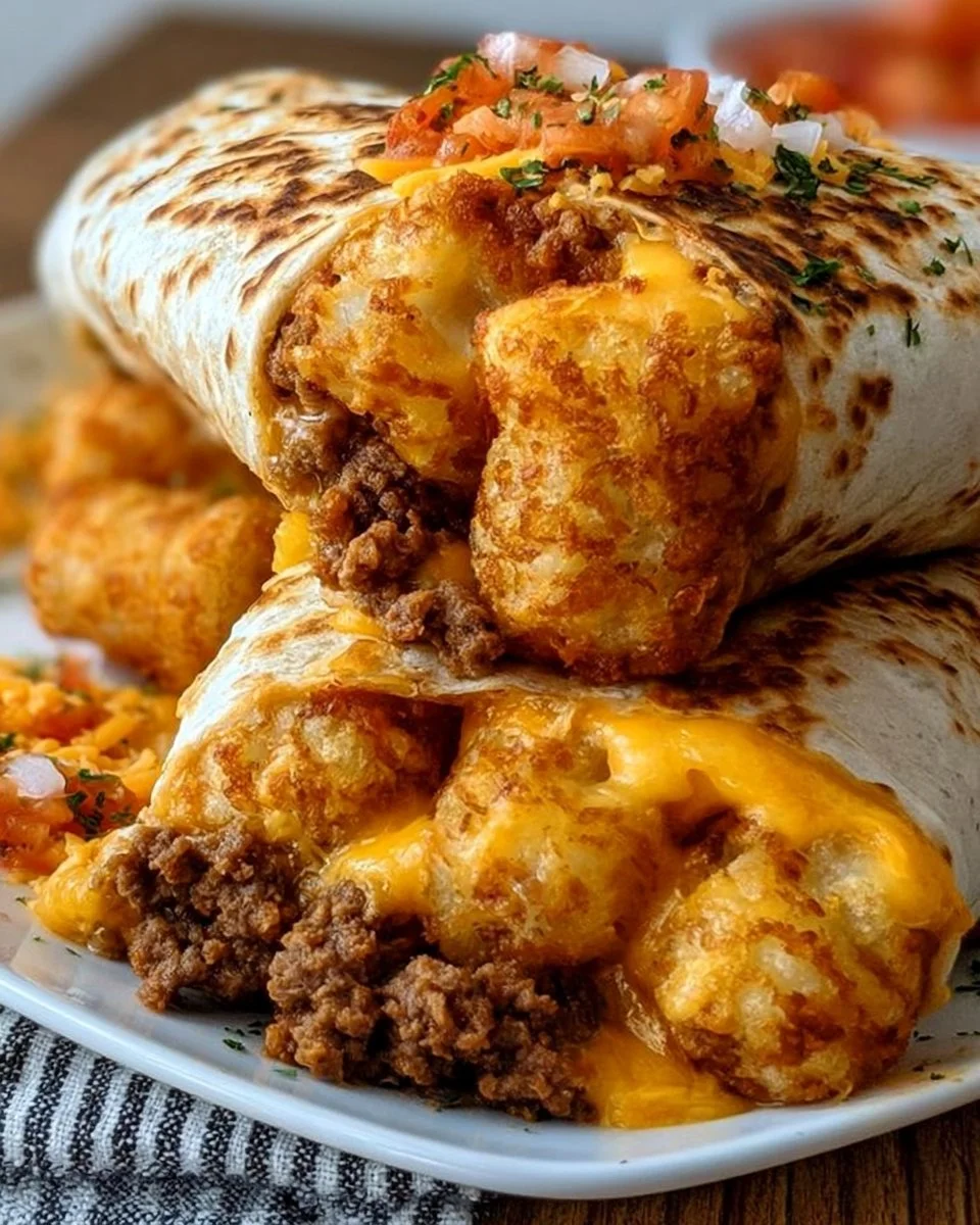 Crispy Golden Cheesy Potato Burritos