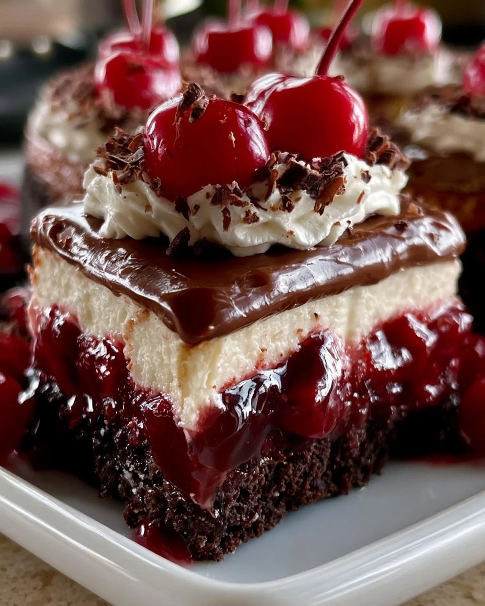 Decadent Dark Chocolate Cherry Cheesecake Delight