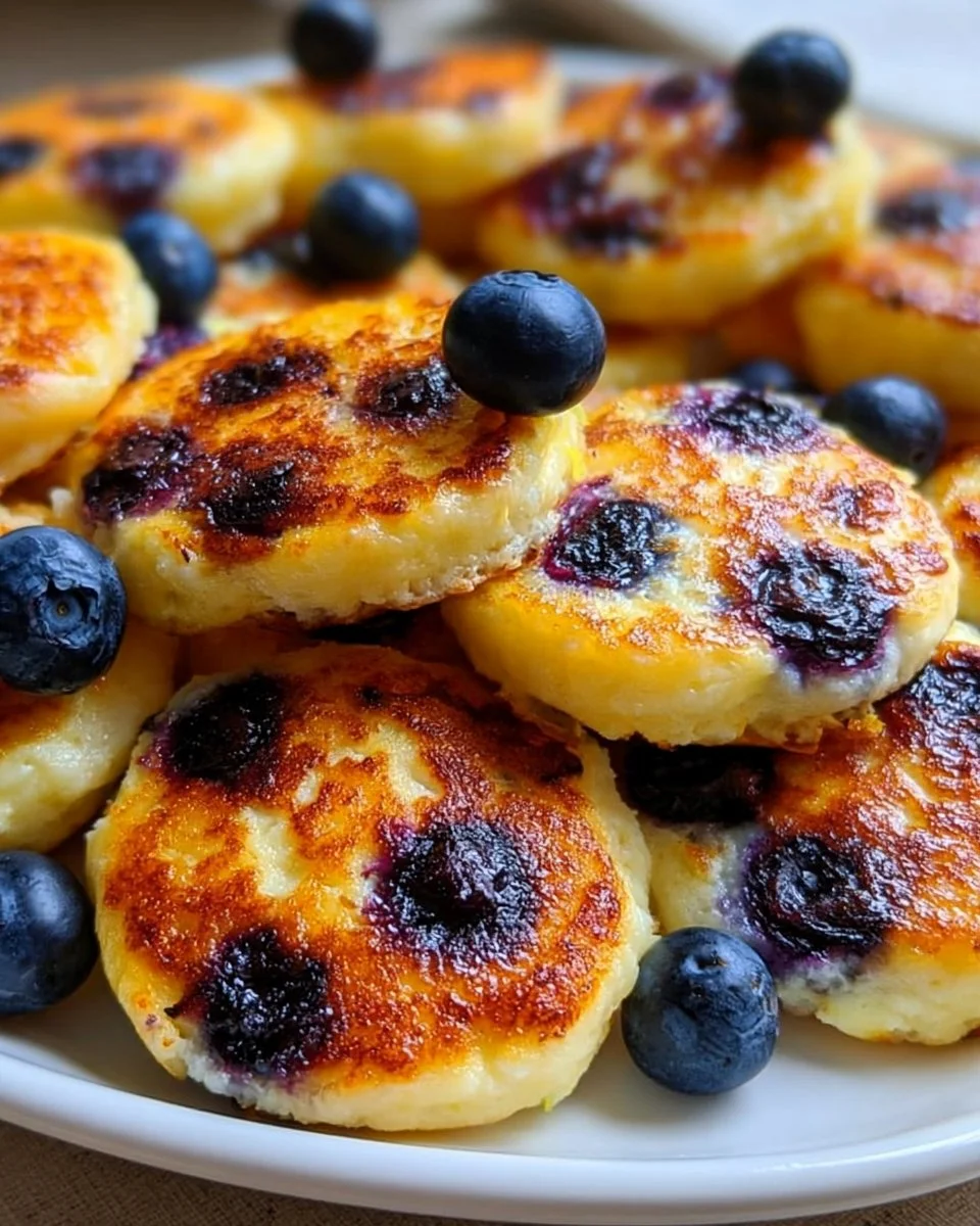 Delicious 15-Minute Lemon Blueberry Cottage Cheese Pancake Bites
