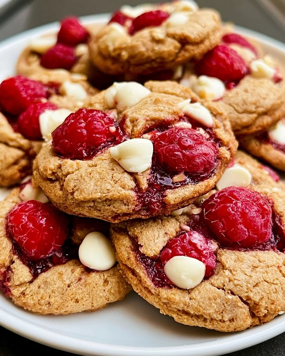 Delicious Christmas Raspberry White Chocolate Almond Flour Cookies