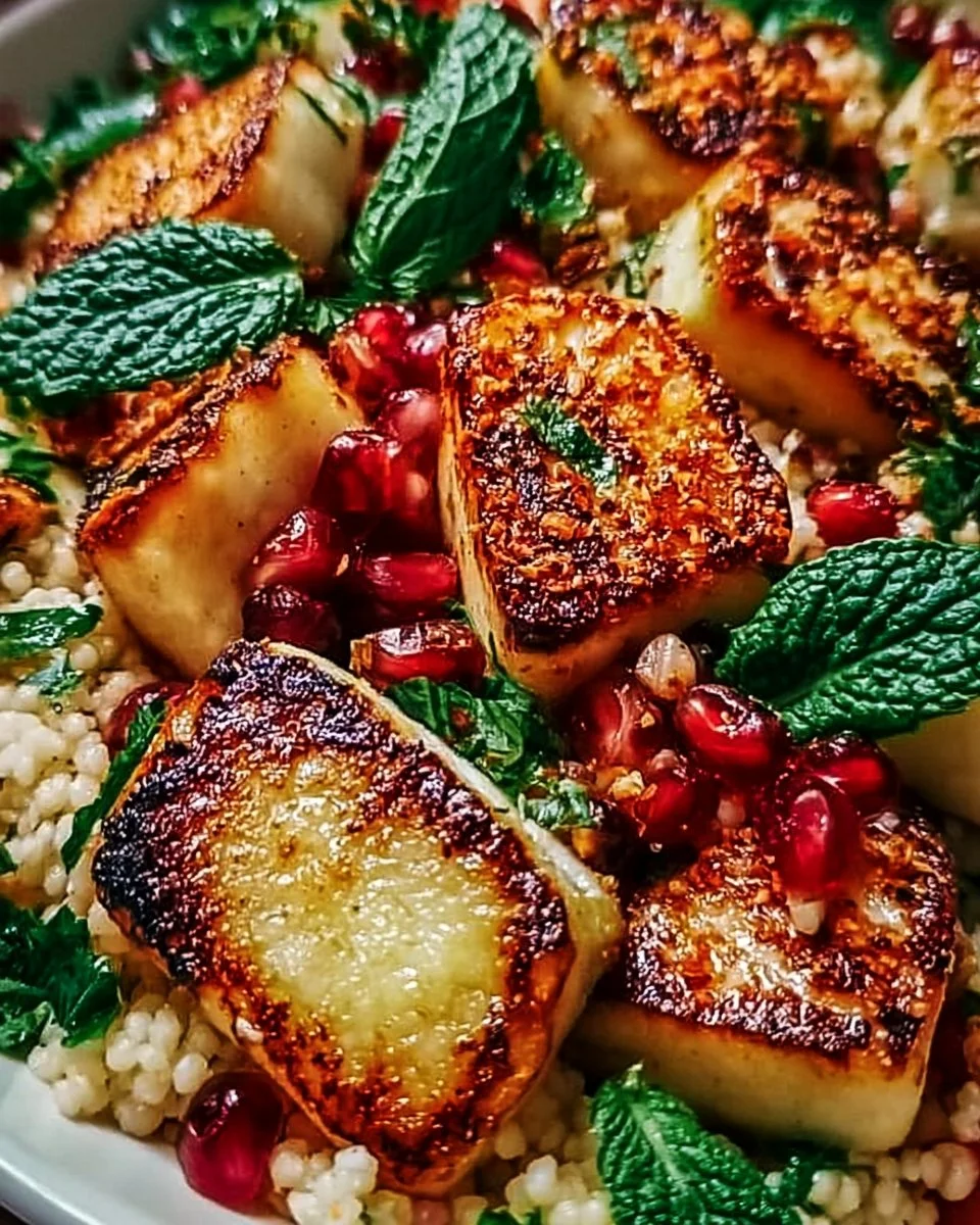Halloumi &amp; Pomegranate Couscous Salad