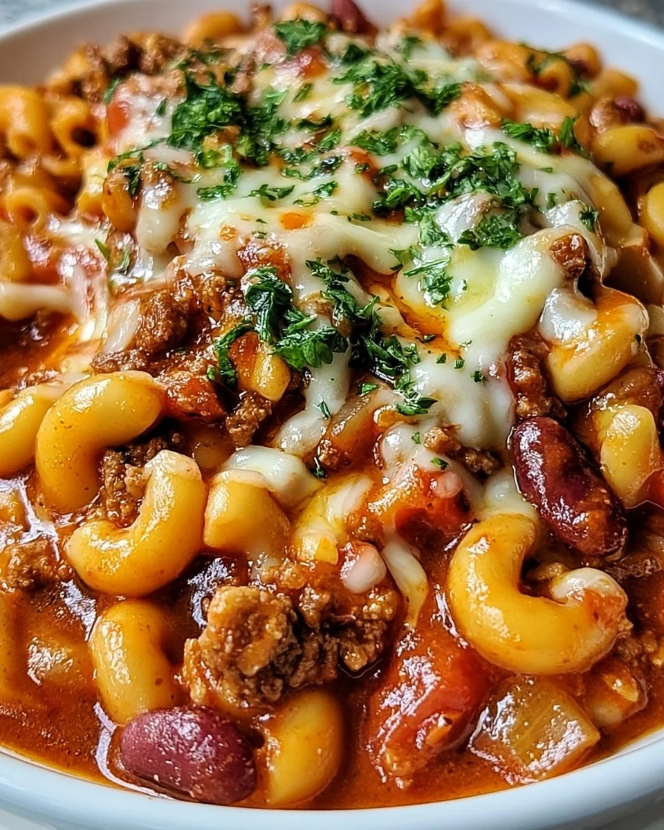 Indulgent One Pot Chili Mac and Cheese That’s Pure Comfort