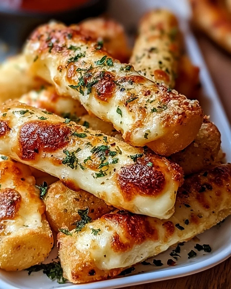 Delicious homemade cheese sticks inspired by Pizza Hut's cheesy recipe