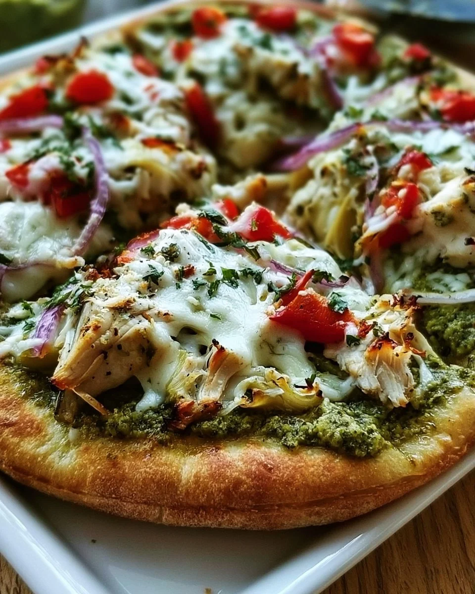 Pesto Chicken Flatbread