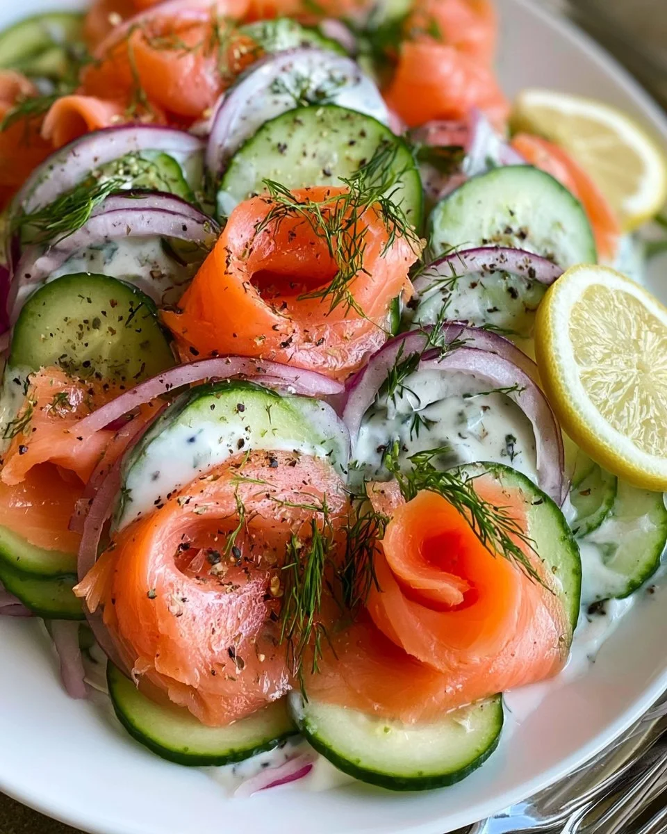 Smoked Salmon Cucumber Salad