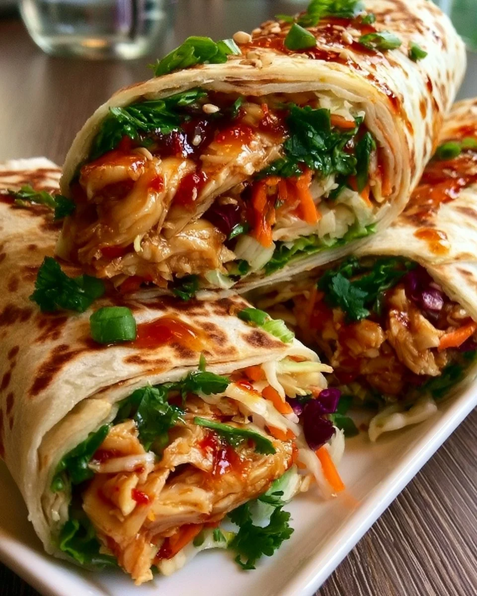 Thai Sweet Chili Chicken Wraps