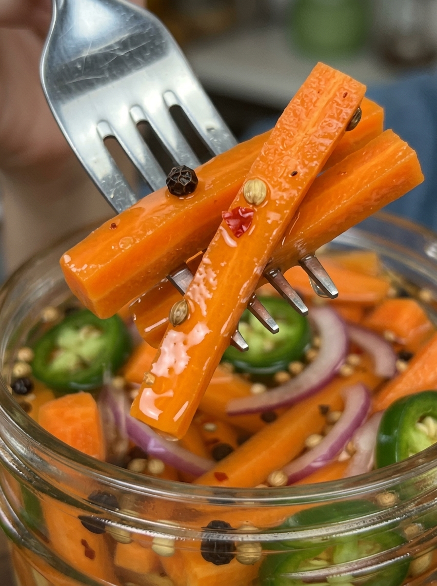 Sweet &amp; Spicy Pickled Carrots