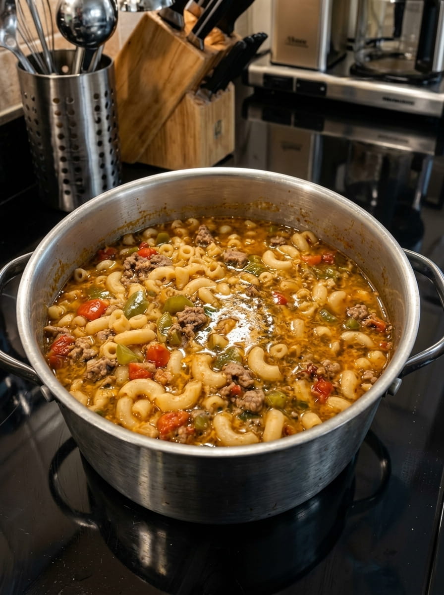 Hearty Ground Beef &amp; Sausage Comfort Skillet