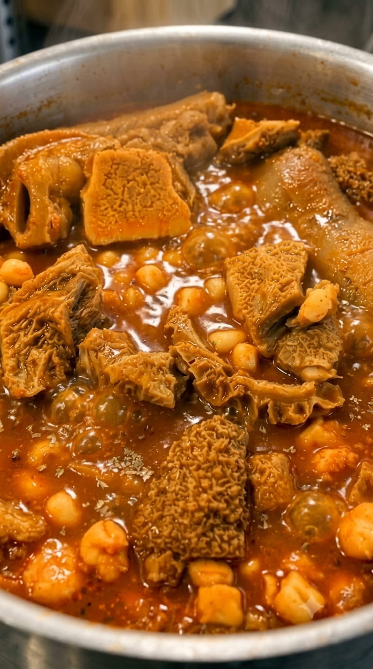 Menudo Rojo con Pata de Res