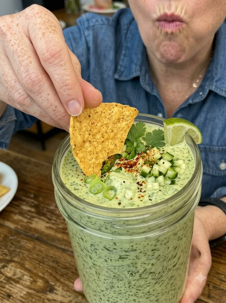 Texas Green Fire Cucumber Dip