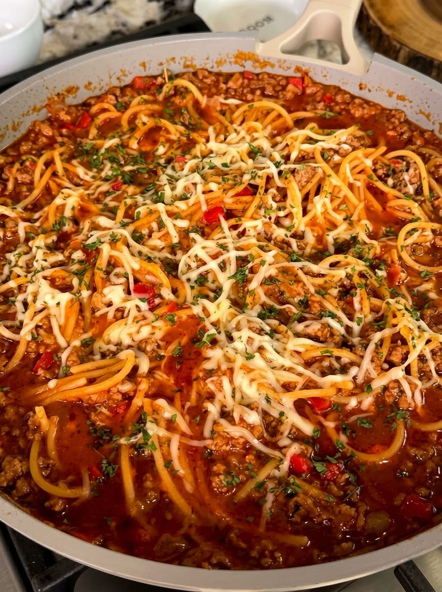 One Pan Spaghetti | Easy High-Protein Pasta Dinner