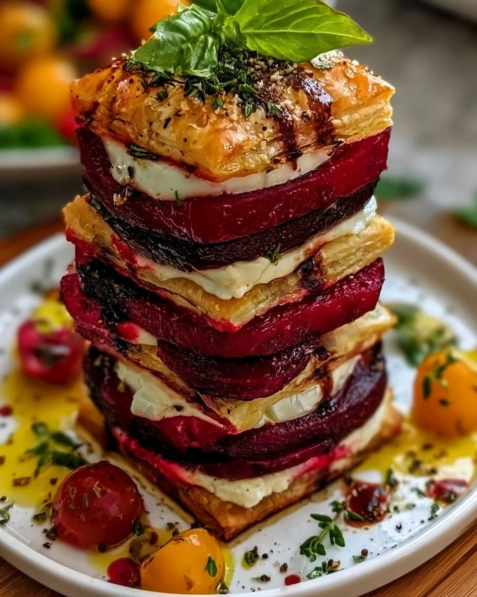 Beet and Goat Cheese Napoleon