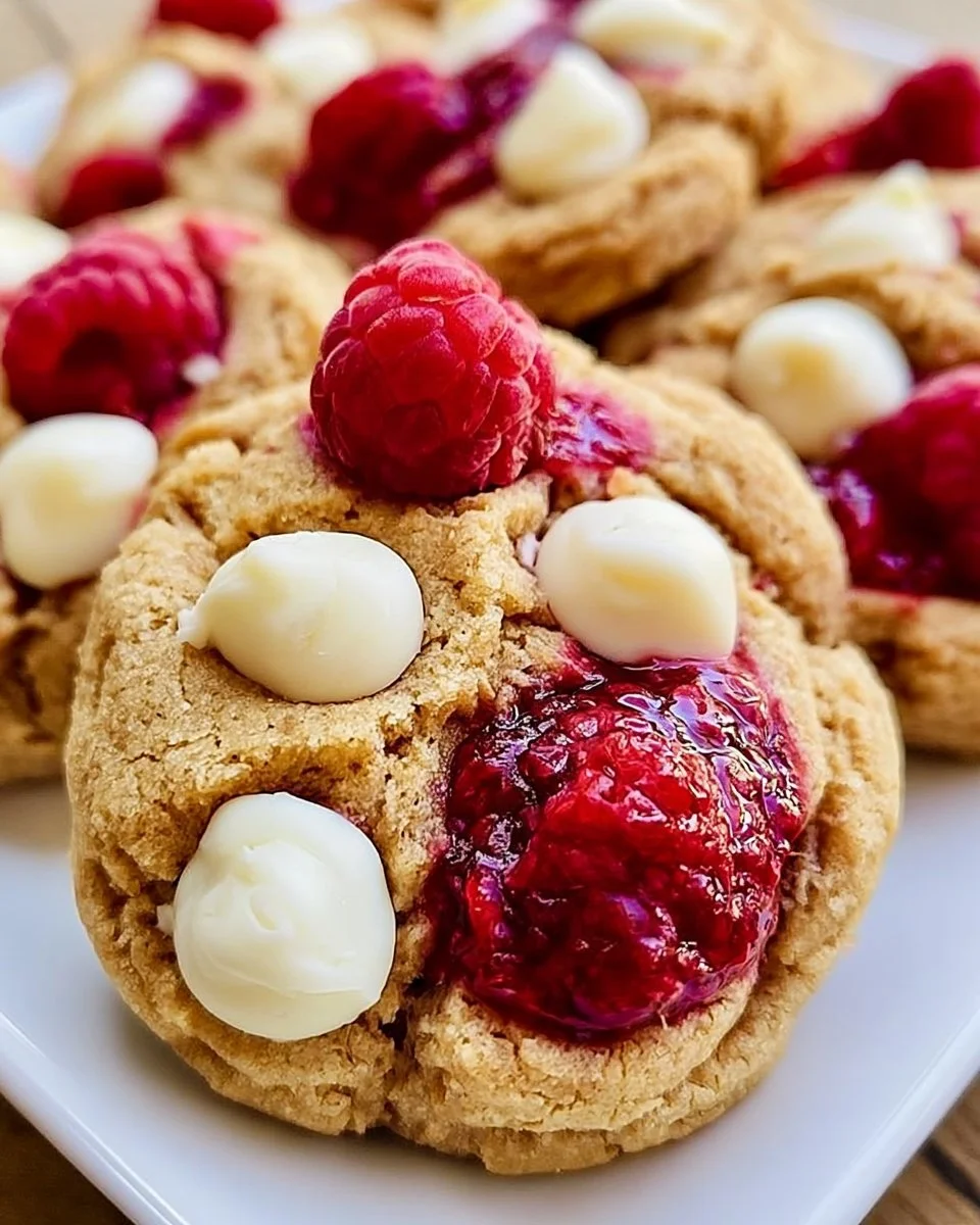 Delicious Christmas Raspberry White Chocolate Almond Flour Cookies