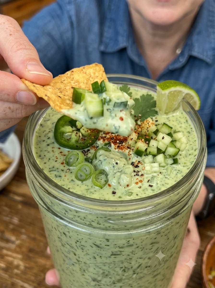 Texas Green Fire Cucumber Dip