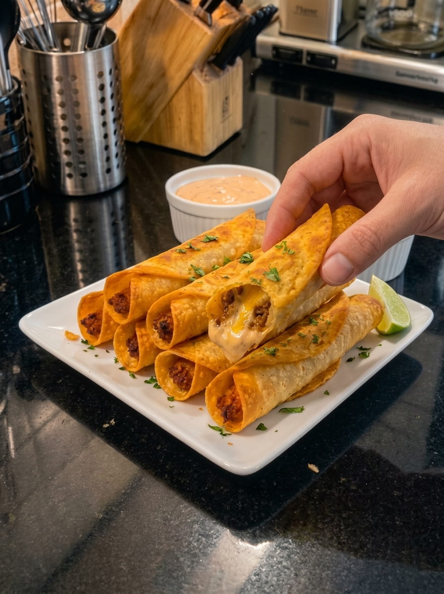 Crispy Beef Taquitos