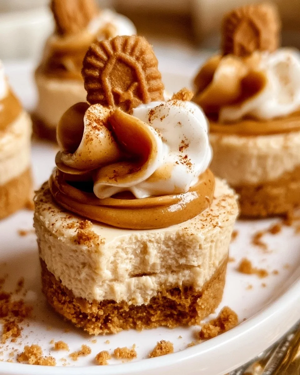 Mini No Bake Biscoff Cheesecakes