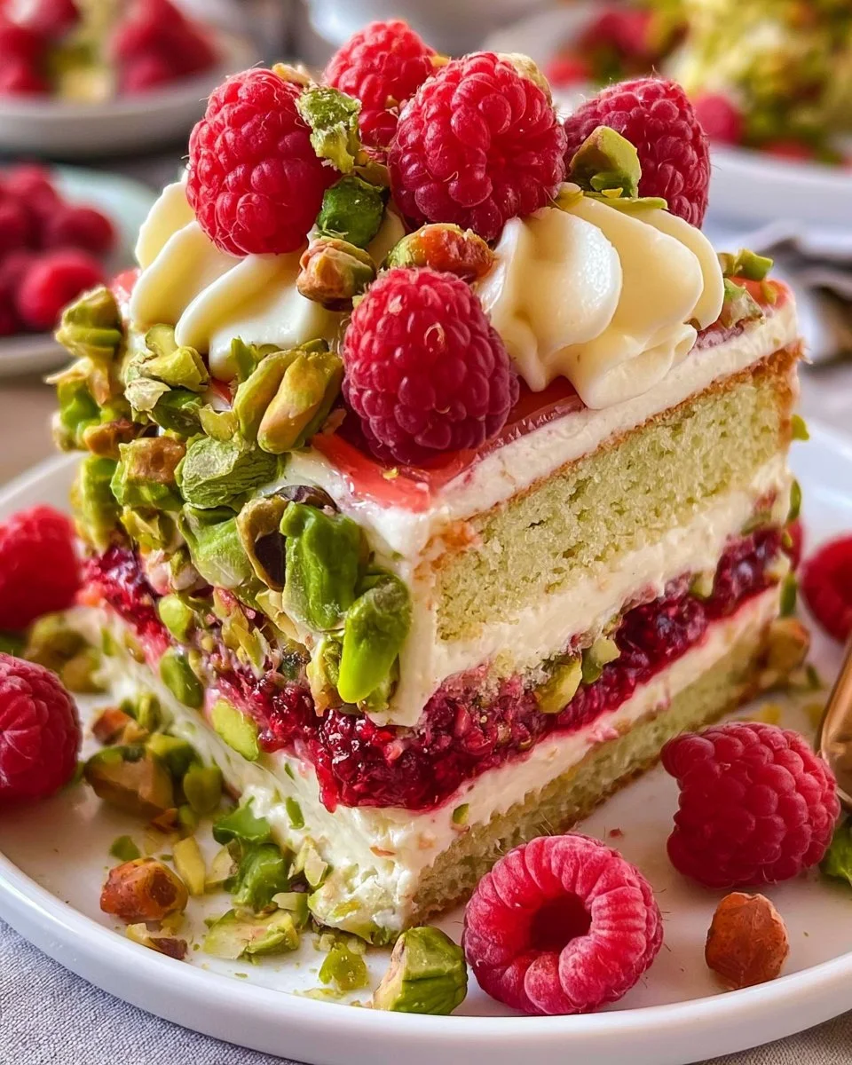 Pistachio Raspberry Dream Cake