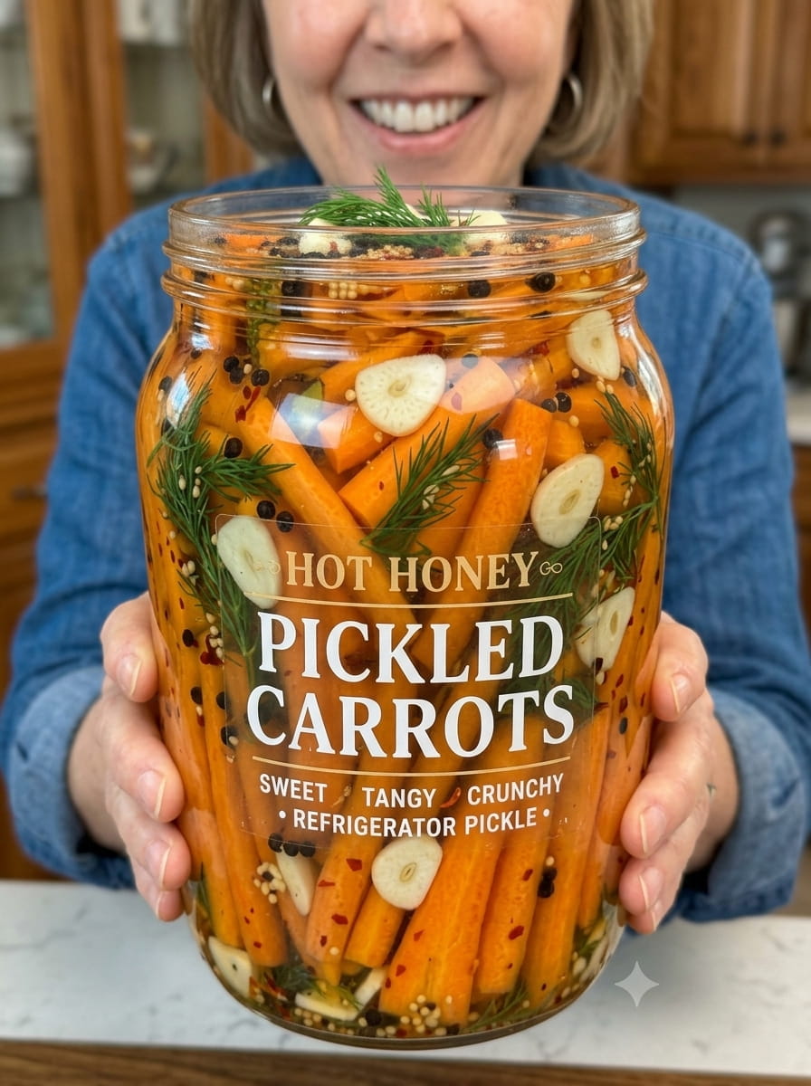 Hot Honey Pickled Carrots
