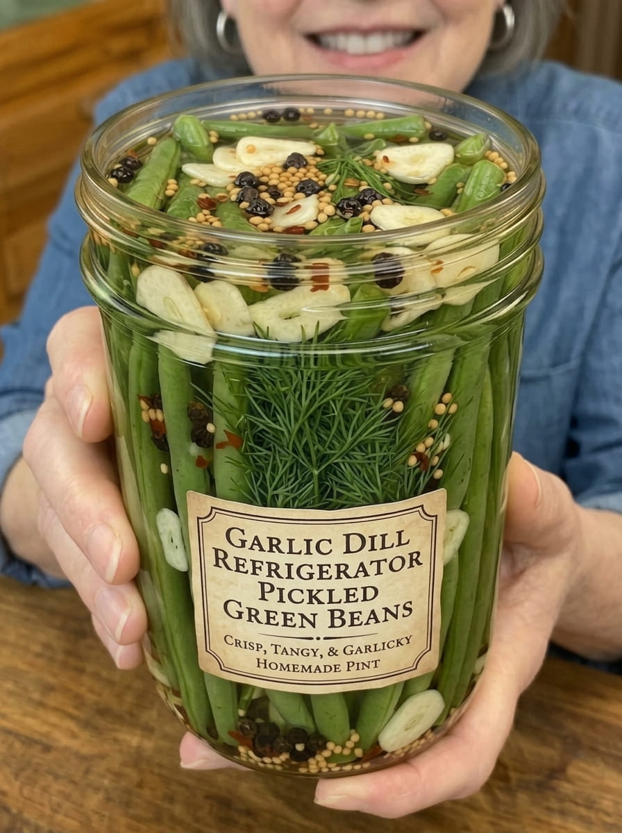 Garlic Dill Refrigerator Pickled Green Beans