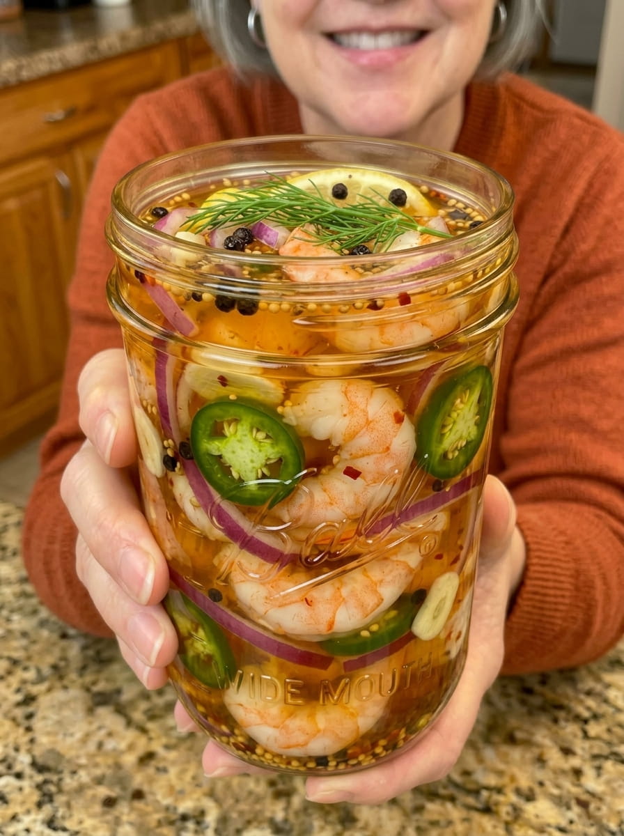 Sweet Heat Jalapeño Pickled Shrimp