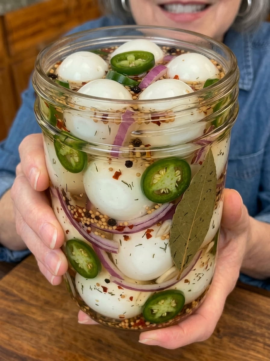 Spicy Jalapeño Pickled Eggs