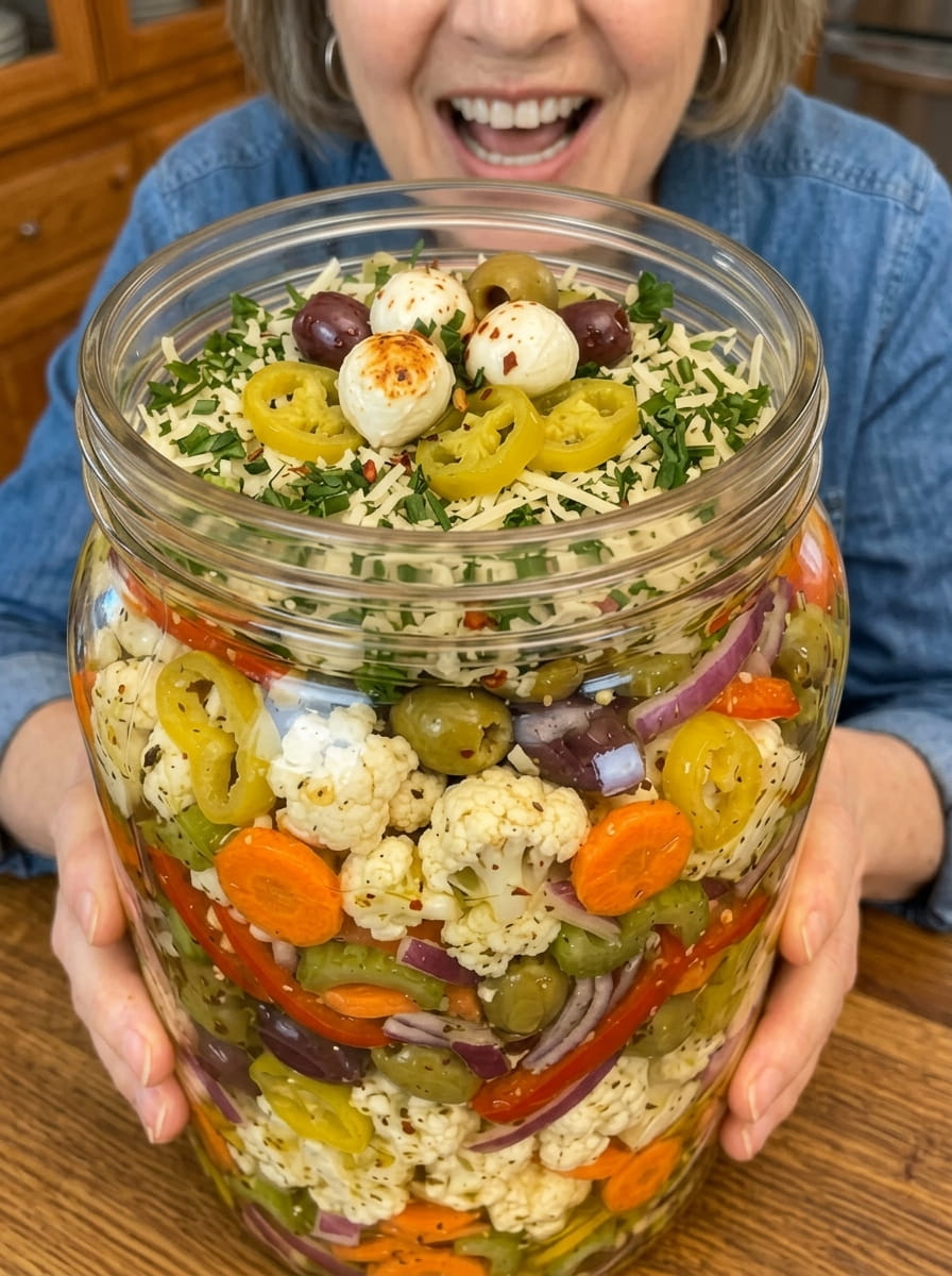 Crunchy Italian Vegetable Antipasto Salad