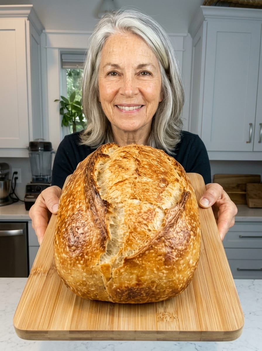 Easy No-Knead Homemade White Bread