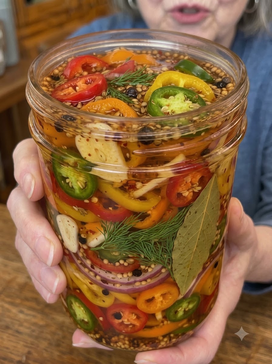 Loaded Pickled Bell Peppers