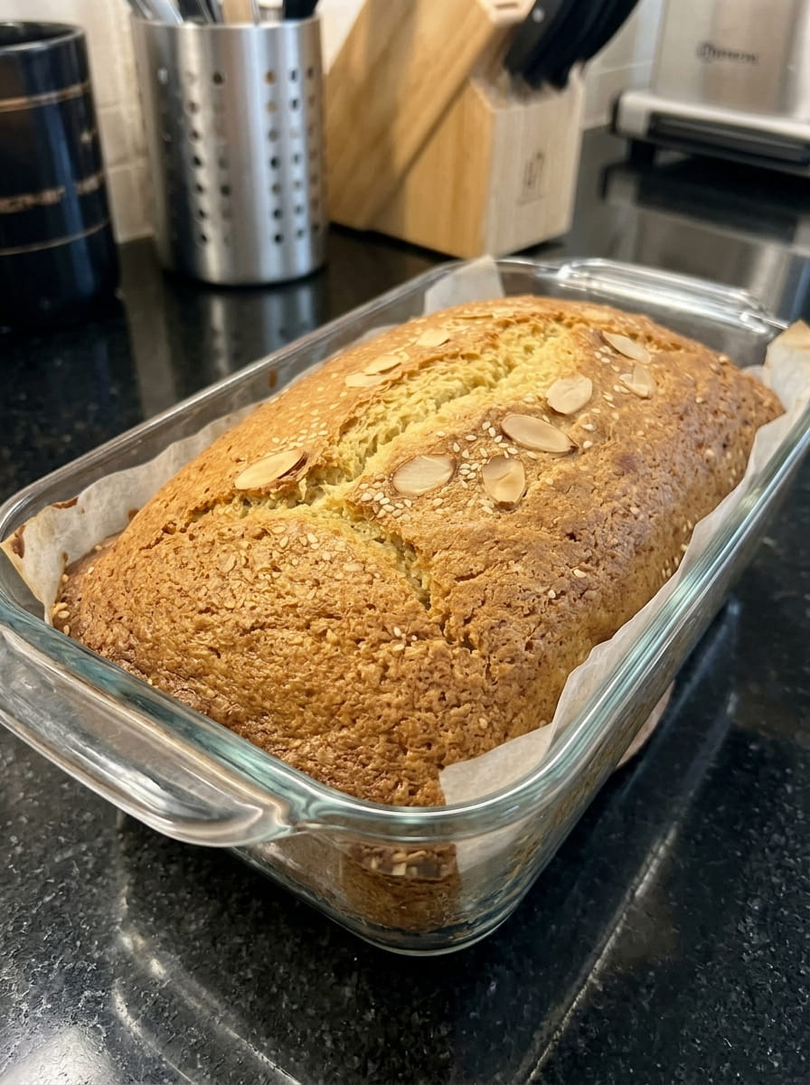 Simple 3-Ingredient Greek Yogurt Almond Bread