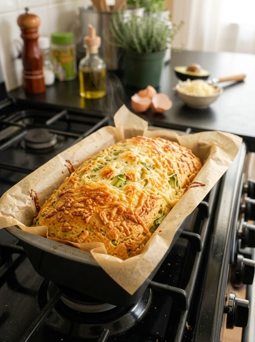 3-Ingredient Avocado Cheese Bread