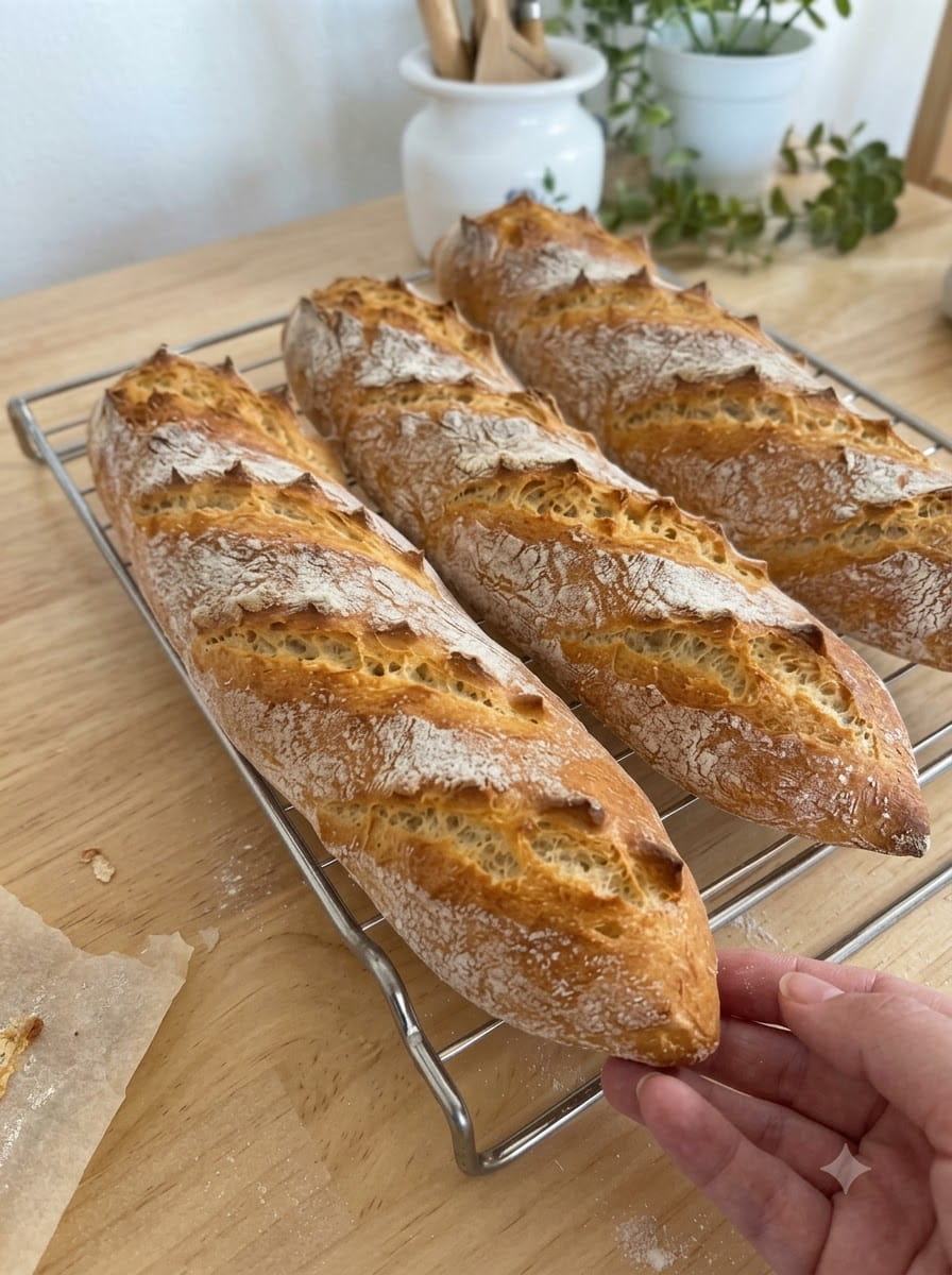 Easy Homemade Baguettes