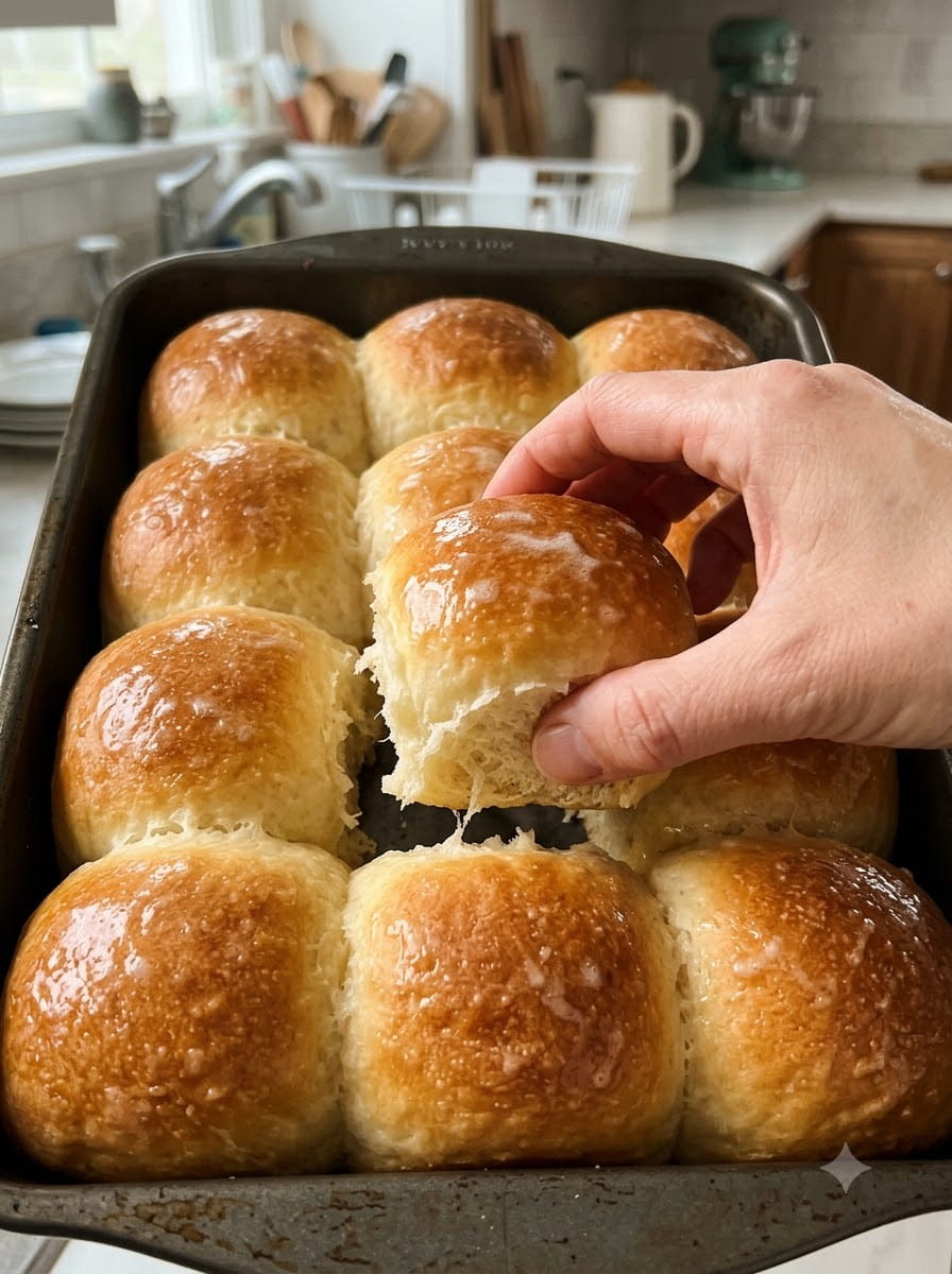 Soft &amp; Buttery No-Knead Dinner Rolls
